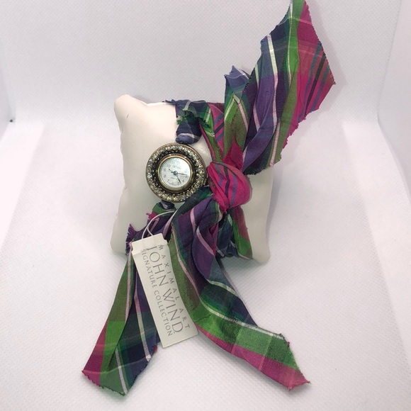 NWT Vintage John Wind Silk Wrap Watch - Picture 1 of 7